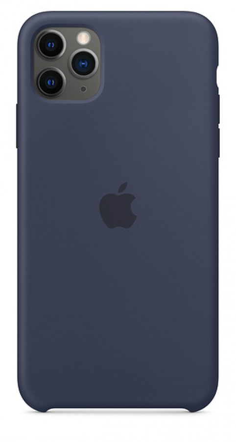Чехол Silicone Case для iPhone 11 Pro Max темно-синий в Тюмени